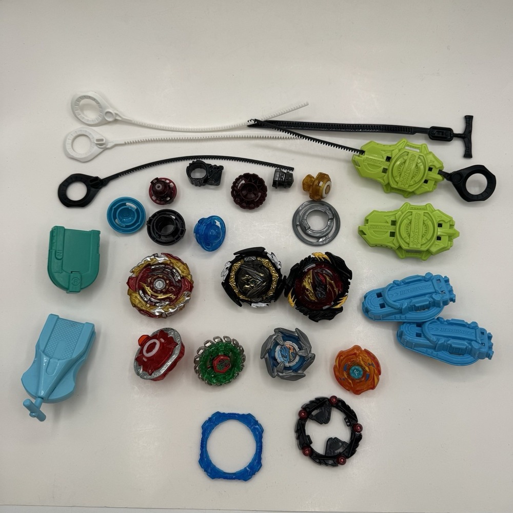 Beyblade Mixed Metal Lot With Plastic Various Parts and Pieces